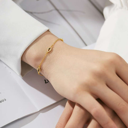 [baslovejewels]Evil Eye Shape Pendent Necklace