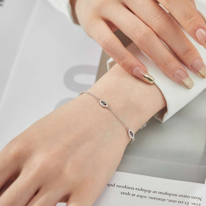 [baslovejewels]Evil Eye Shape Pendent Necklace