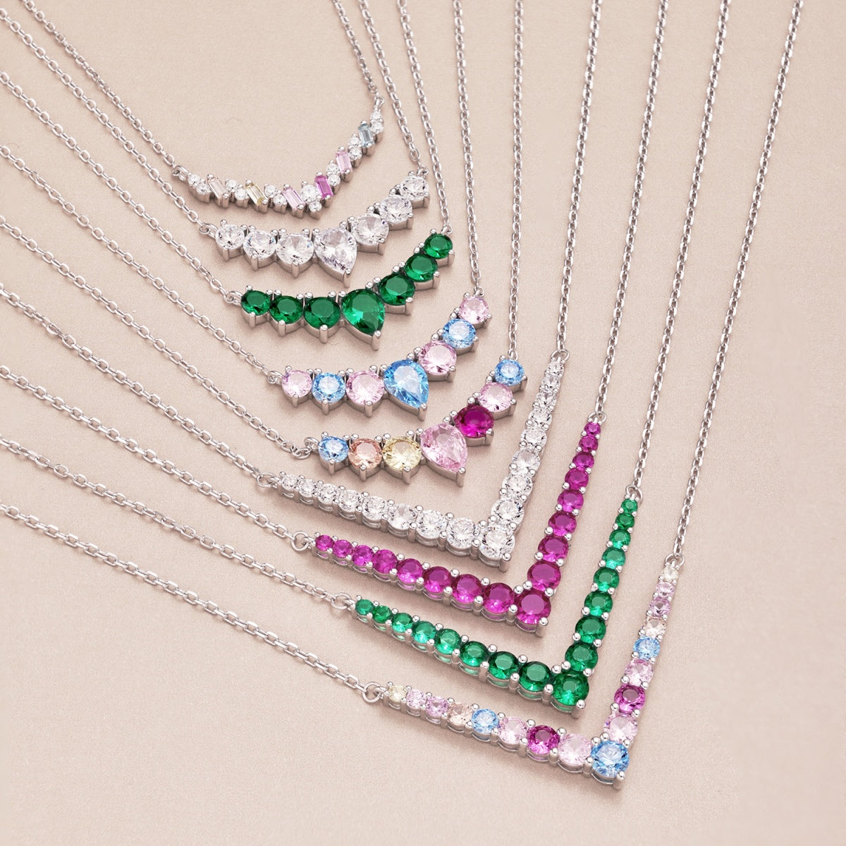 [baslovejewels]Dazzling Rainbow Necklace