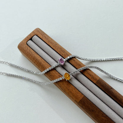 [baslovejewels]0.75 Carat Exquisite Oval Cut Daily Bracelet