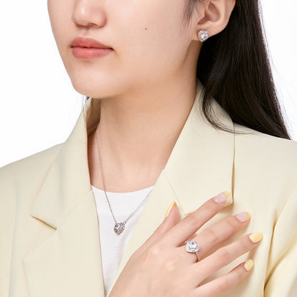 [baslovejewels]Delicate Ebullient Heart Shape Wedding Ring