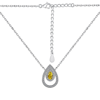 [baslovejewels]Sparkling Pear Cut Necklace