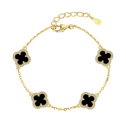 [baslovejewels]Four-Leaf Clover Exquisite Bracelet