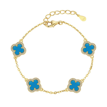 [baslovejewels]Four-Leaf Clover Exquisite Bracelet