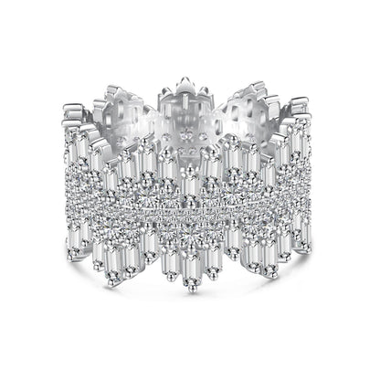 [baslovejewels]Luxurious Colorful Radiant Cut Daily Ring