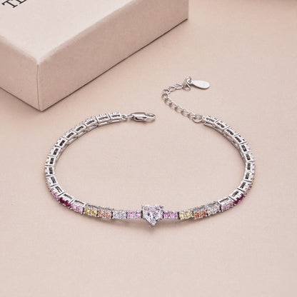[baslovejewels]Delicate Romantic Heart Shape Lover Bracelet