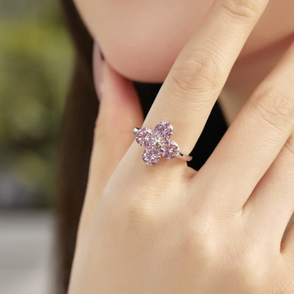 [baslovejewels]Four-Leaf Clover Eight-Pointed Star Ring