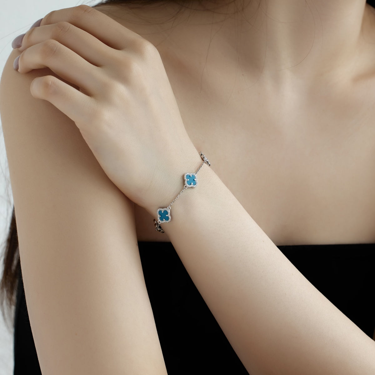 [baslovejewels]Four-Leaf Clover Exquisite Bracelet
