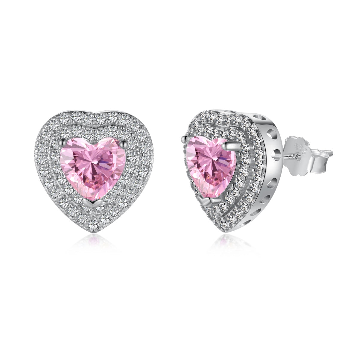 [baslovejewels]Dazzling Heart Shape Lover Earrings