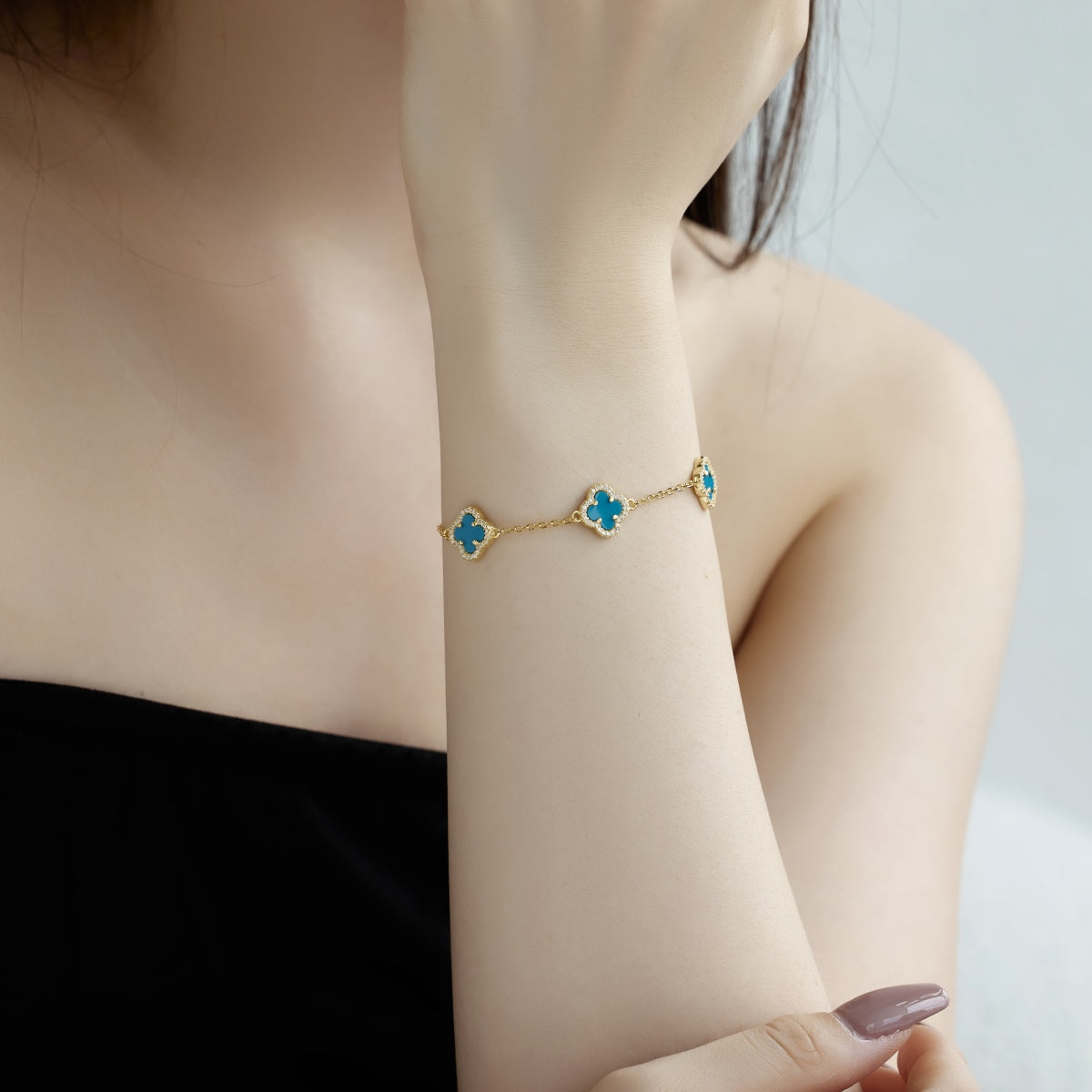 [baslovejewels]Four-Leaf Clover Exquisite Bracelet