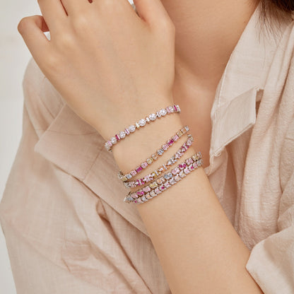 [baslovejewels]Delicate Colorful Multi Cut Daily Bracelet