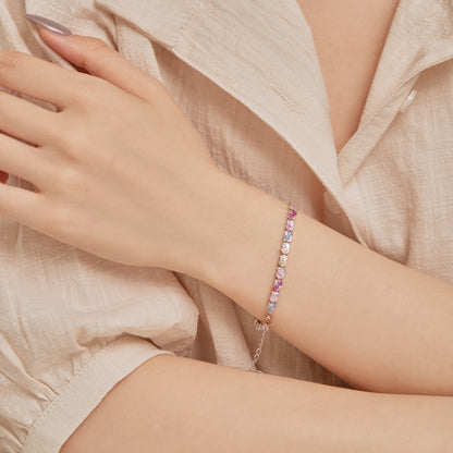 [baslovejewels]Ornate Colorful Flower Shape Party Bracelet