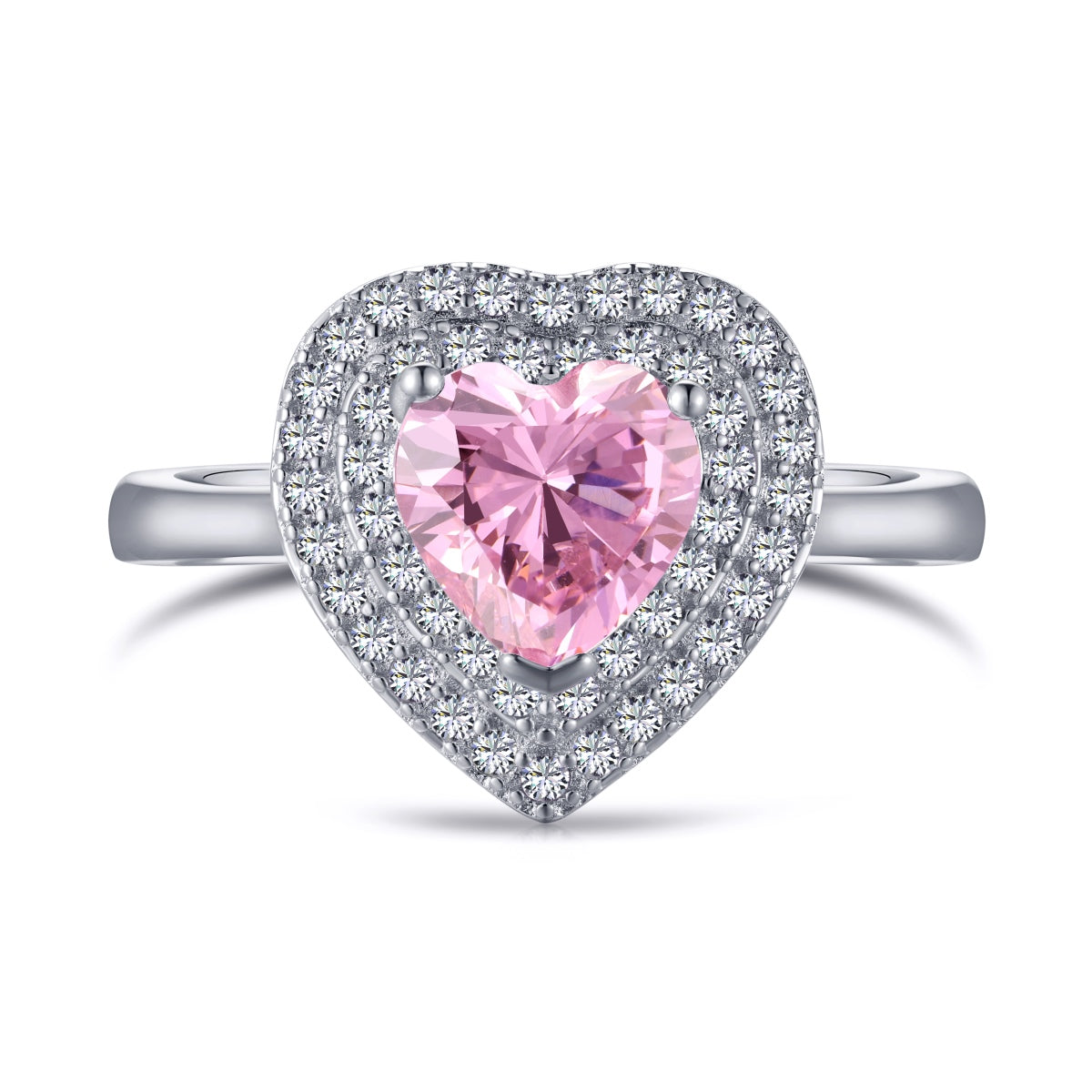 [baslovejewels]Delicate Ebullient Heart Shape Wedding Ring