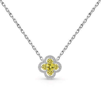 [baslovejewels]Spliced Lucky Four-Leaf Clover Versatile Necklace