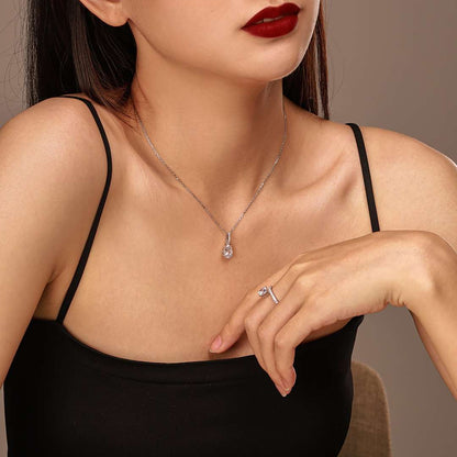 [baslovejewels]Delicate Water Drop Shape Fashion Necklace