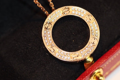 [baslovejewels]LOVE NECKLACE ADJUSTABLE ROSE GOLD