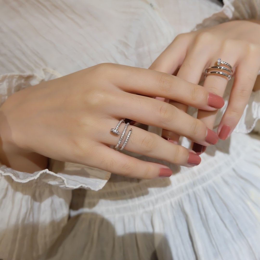 [baslovejewels]JUSTE RING 1.8MM SILVER DOUBLE ROW DIAMONDS