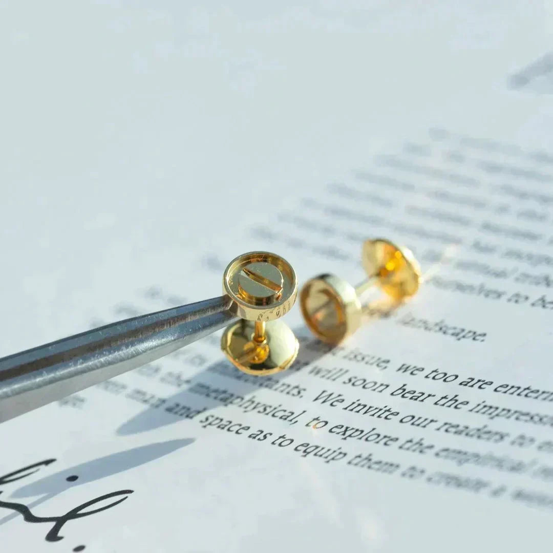 [baslovejewels]LOVE EARRINGS GOLD 10MM