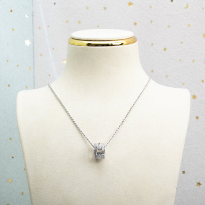 [baslovejewels]PARENTESI NECKLACE SILVER DIAMOND