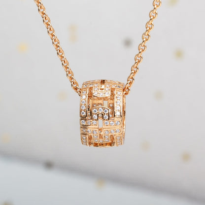 [baslovejewels]PARENTESI NECKLACE PINK GOLD DIAMOND