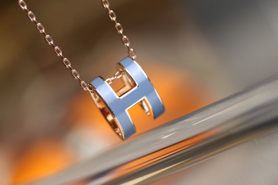 [baslovejewels]POP H PEDANT PINK GOLD