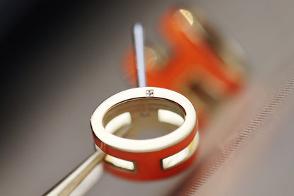 [baslovejewels]MINI POP H EARRINGS ORANGE