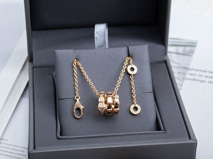 [baslovejewels]SERPENTI PINK GOLD NECKLACE DIAMOND