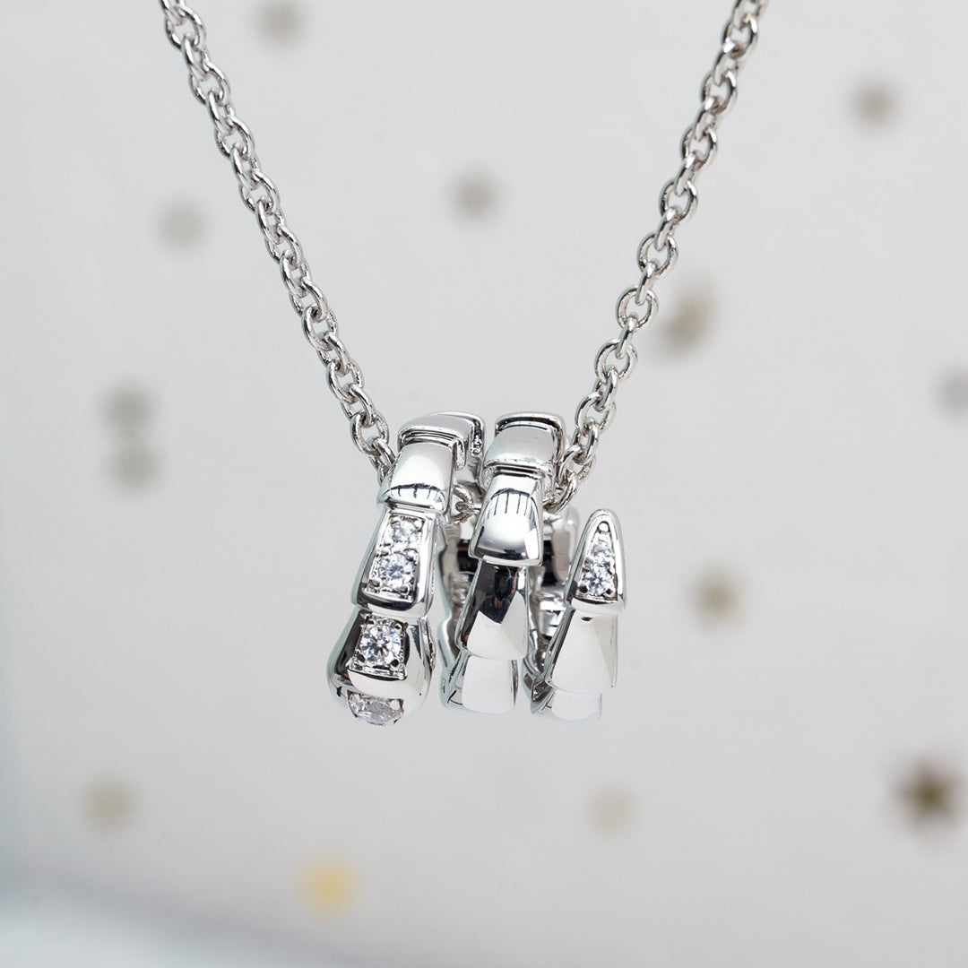 [baslovejewels]SERPENTI SILVER NECKLACE DIAMOND