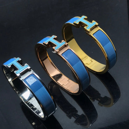 [baslovejewels]H BRACELET BLUE RAINBOW CERAMIC