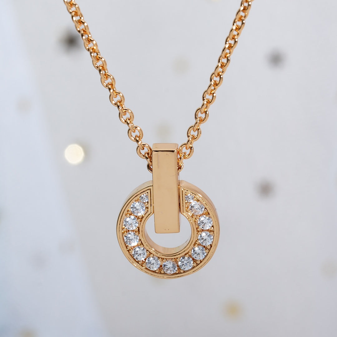 [baslovejewels]GARI NECKLACE PINK GOLD DIAMOND