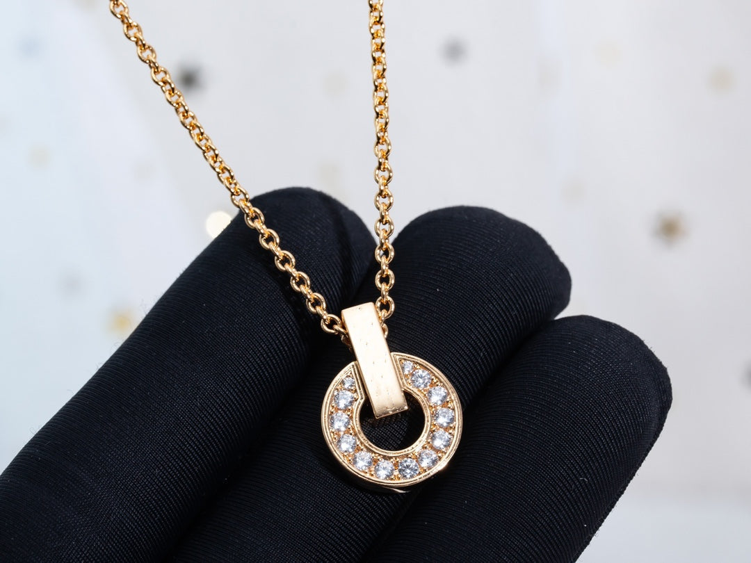 [baslovejewels]GARI NECKLACE PINK GOLD DIAMOND
