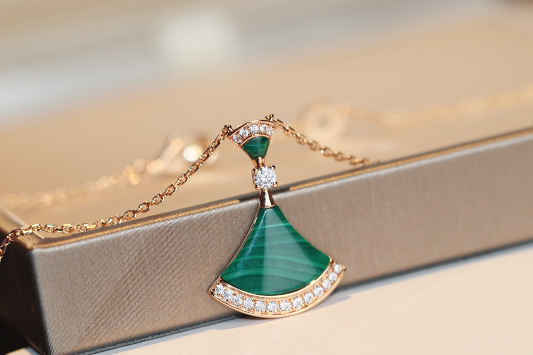 [baslovejewels]DREAM NECKLACE MALACHITE DIAMOND