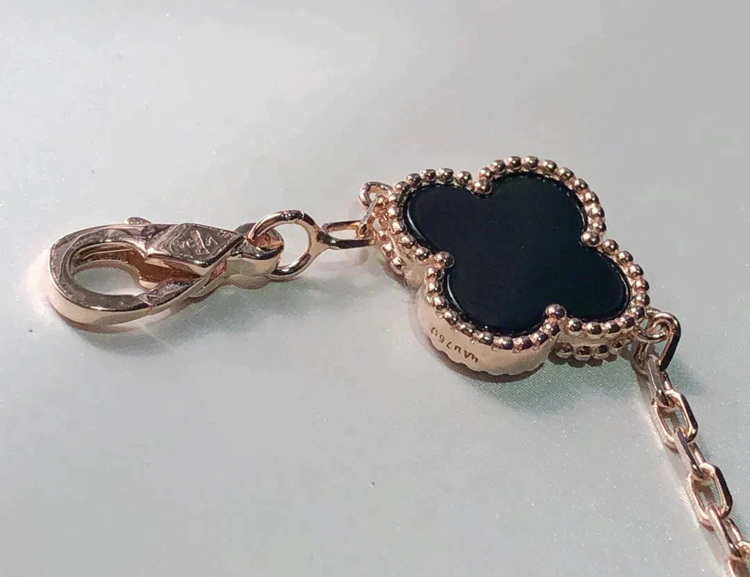 [baslovejewels]CLOVER 5 MOTIFS MULTICOLOR  BRACELET