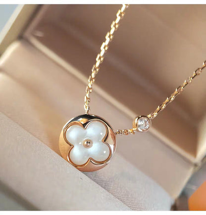 [baslovejewels]SUN MOP GOLD 1 DIAMOND NECKLACE