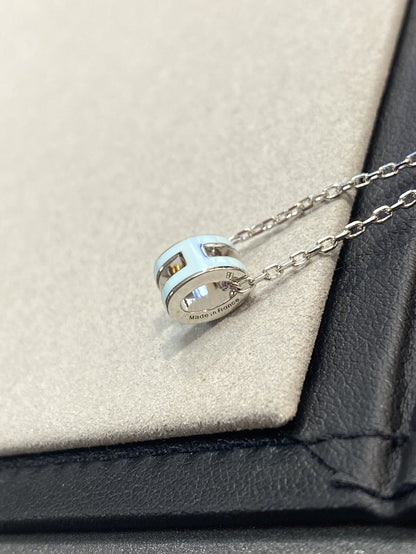 [baslovejewels]POP H LIGHT BLUE NECKLACE