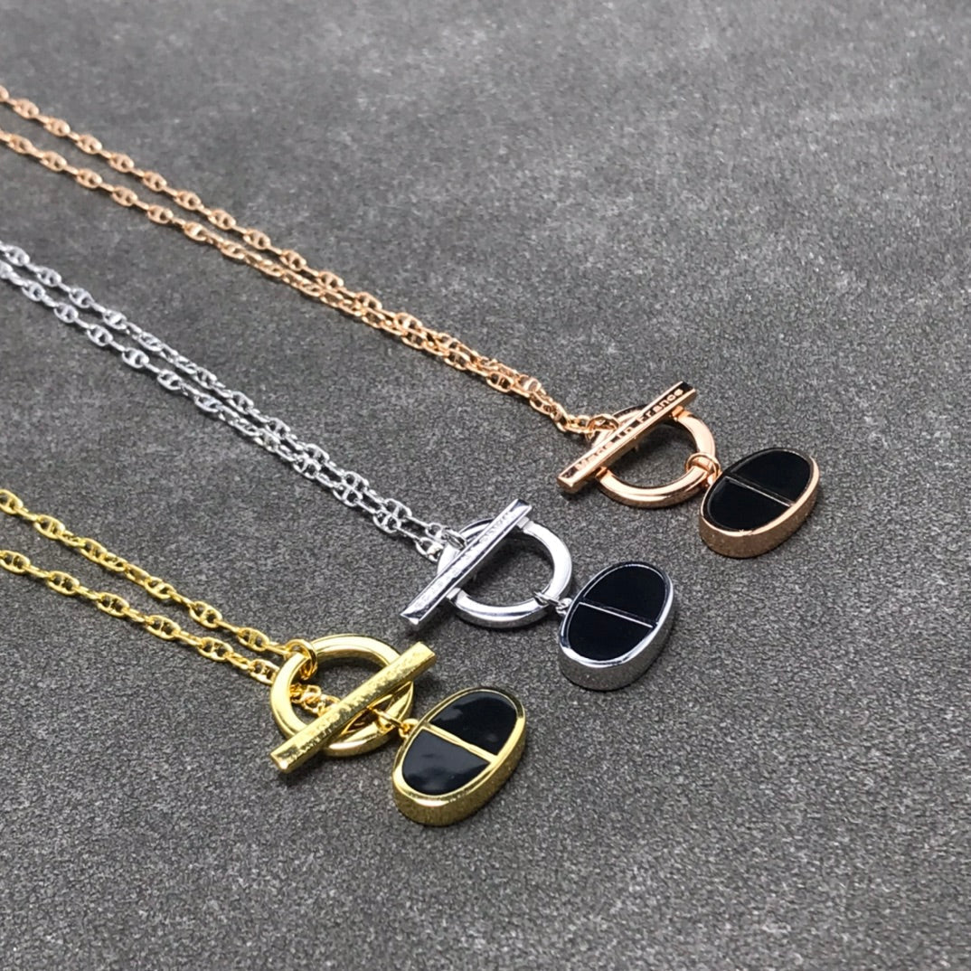 [baslovejewels]CHAINE VERSO BLACK CERAMIC  NECKLACE
