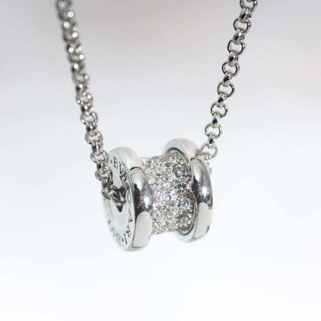 [baslovejewels]ZERO 1 SILVER DIAMOND NECKLACE