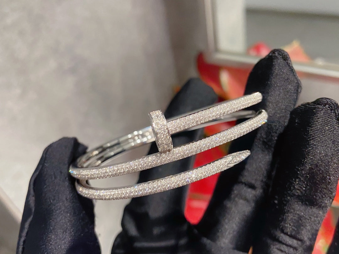 [baslovejewels]JUSTE BRACELET 3.5MM DOUBLE ROWS SILVER DIAMOND