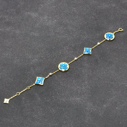 [baslovejewels]STAR AND SUN TURQUOISE 4 MOTIFS 3 DIAMONDS