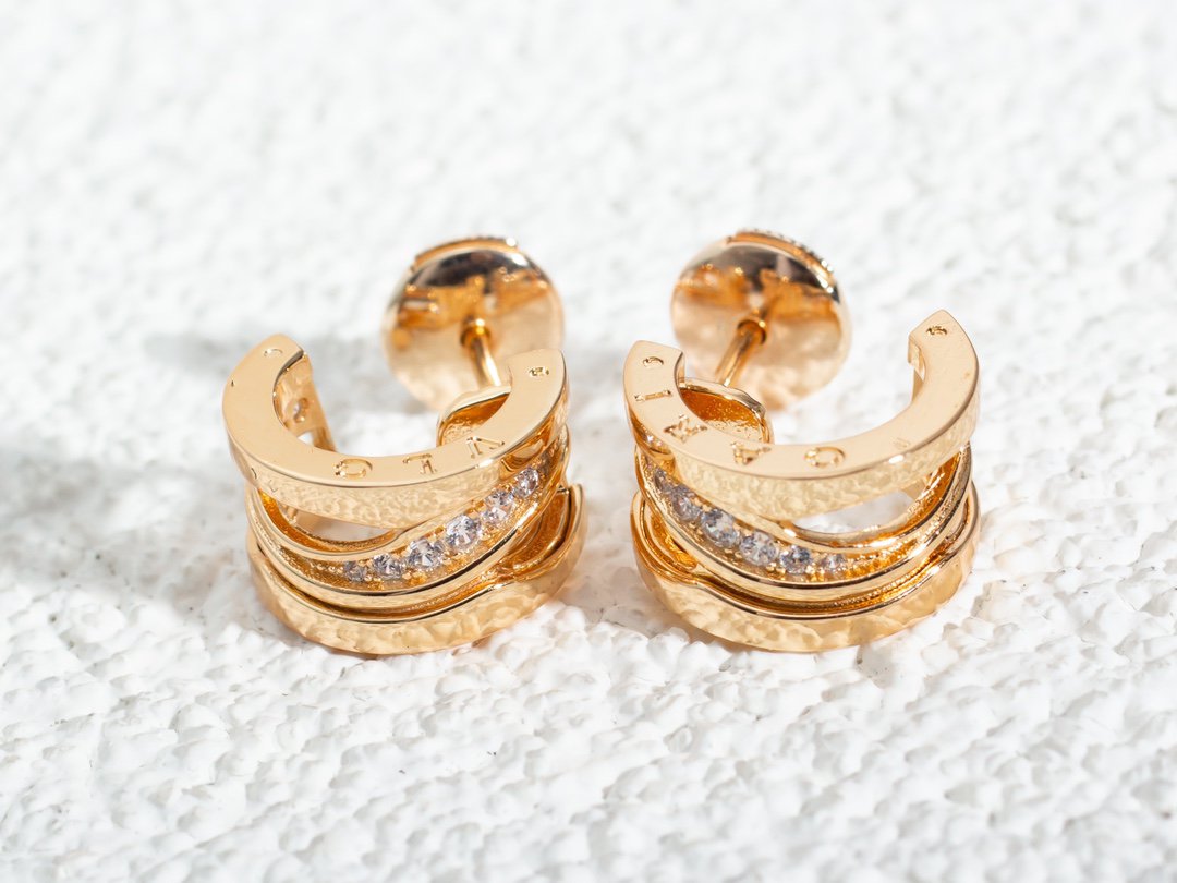 [baslovejewels]ZERO 1 PINK GOLD DIAMONDS EARRINGS