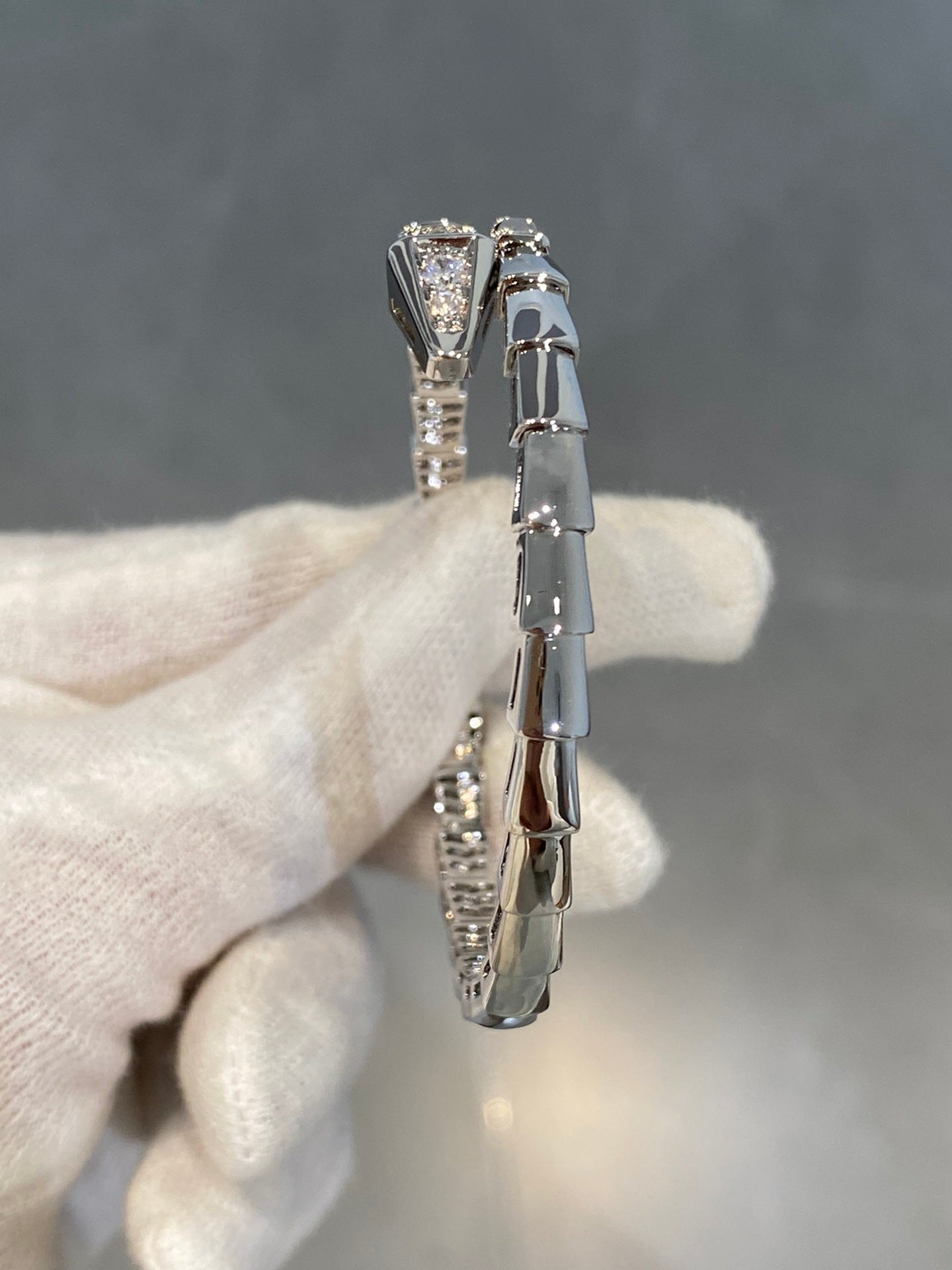 [baslovejewels]SERPENTI BRACELET DIAMONDS SILVER