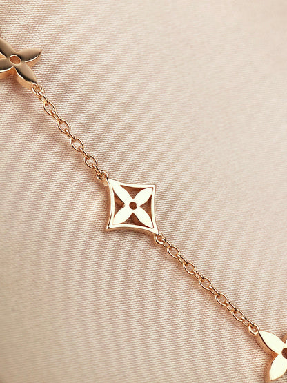 [baslovejewels]STAR AND SUN 7 MOTIFS GOLD BRACELET