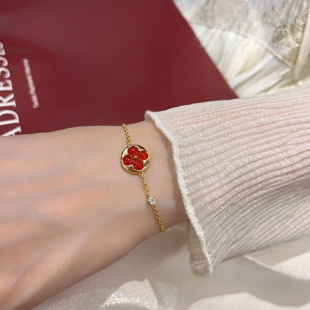[baslovejewels]SUN PEDANT CARNELIAN BRACELET
