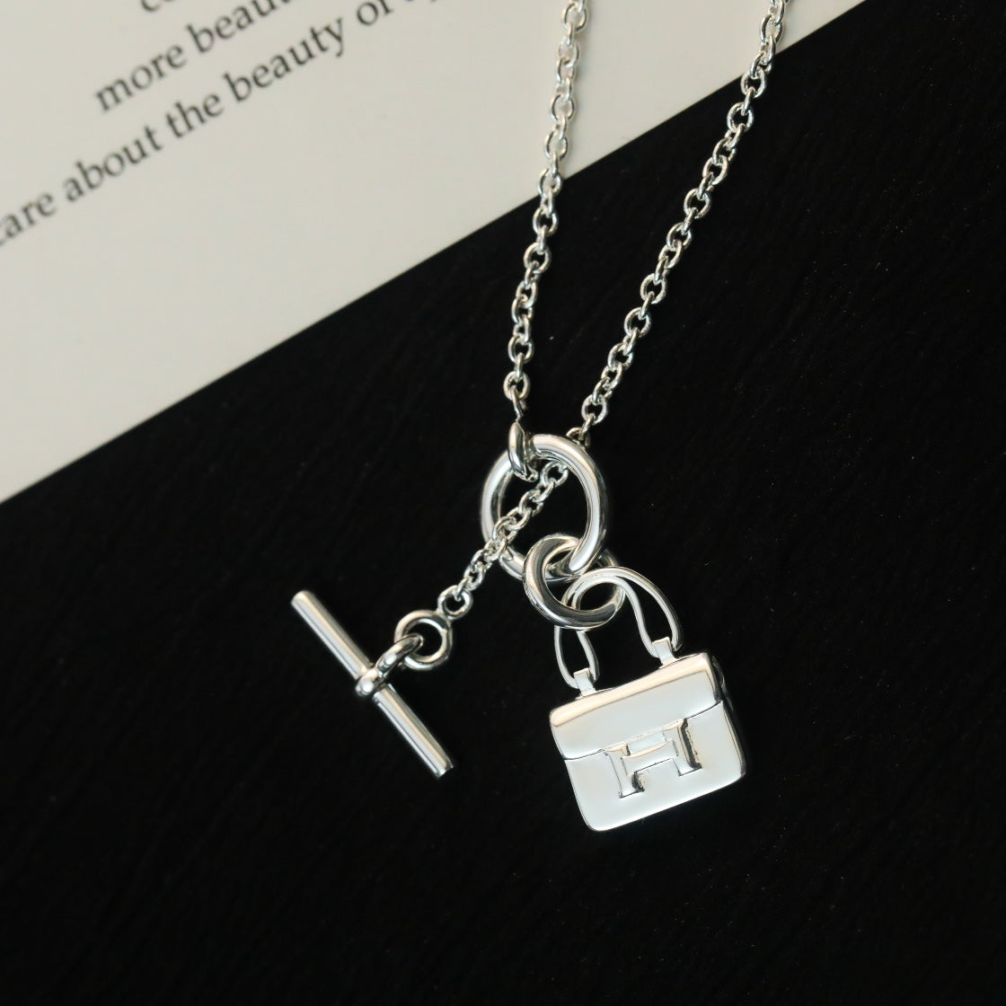 [baslovejewels]POP H PEDANT SILVER NECKLACE