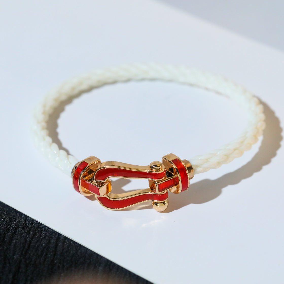 [baslovejewels]FORCE 10 WHITE TEXTILE DIAMOND PAVED