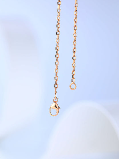 [baslovejewels]H CAGE PINK GOLD NECKLACE