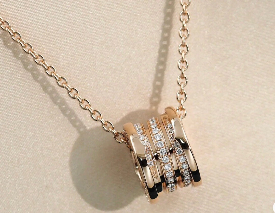 [baslovejewels]ZERO 1 PINK GOLD DIAMOND NECKLACE