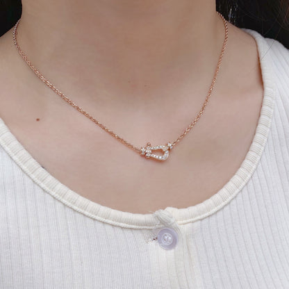 [baslovejewels]FORCE 10 PINK GOLD DIAMOND NECKLACE