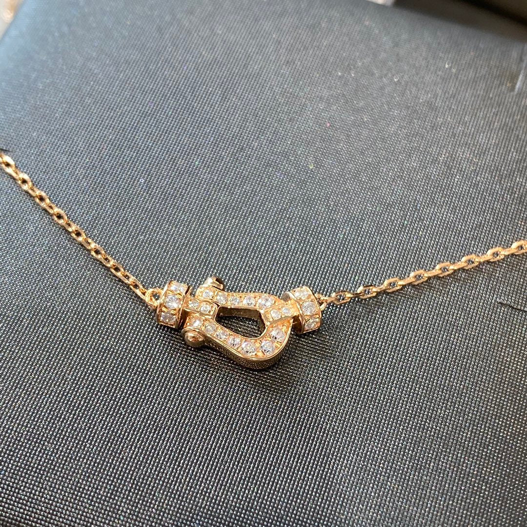 [baslovejewels]FORCE 10 DIAMOND PINK GOLD NECKLACE MINI MODEL