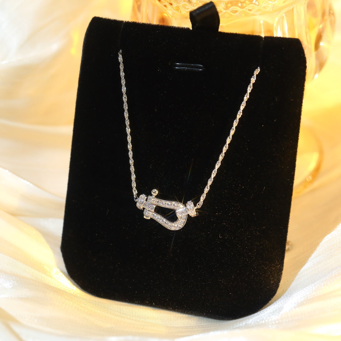 [baslovejewels]FORCE 10 DIAMOND SILVER NECKLACE MINI MODEL